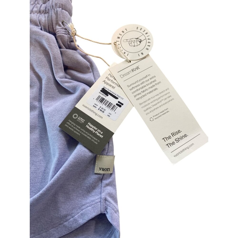 NWT Vuori Halo Performance 2.0 Lounge Shorts W's XL Lavendar MSRP$68 - Picture 4 of 11